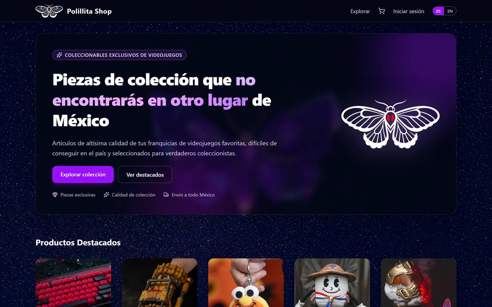 Online shop for video game collectibles